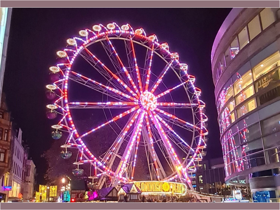 Riesenrad, Sternschnuppenmarkt in Wiesbaden