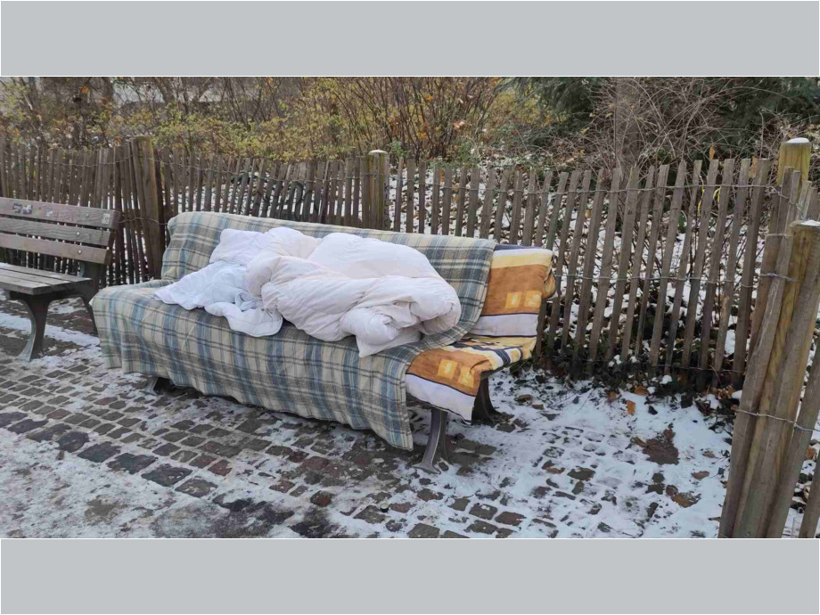 Das Bett im Park