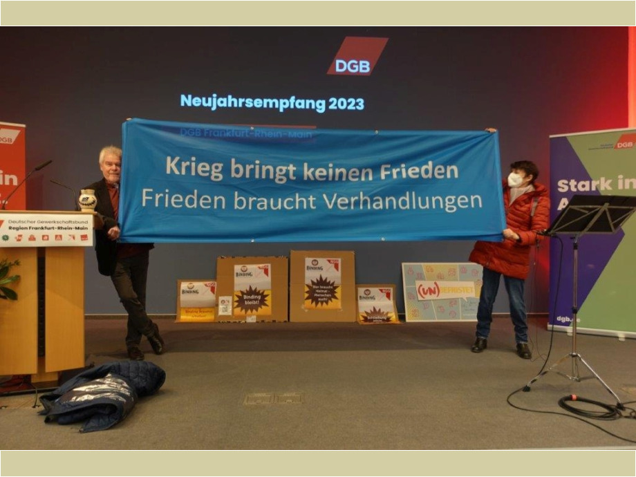 Neujahrsempfang des DGB Frankfurt am Main und Region