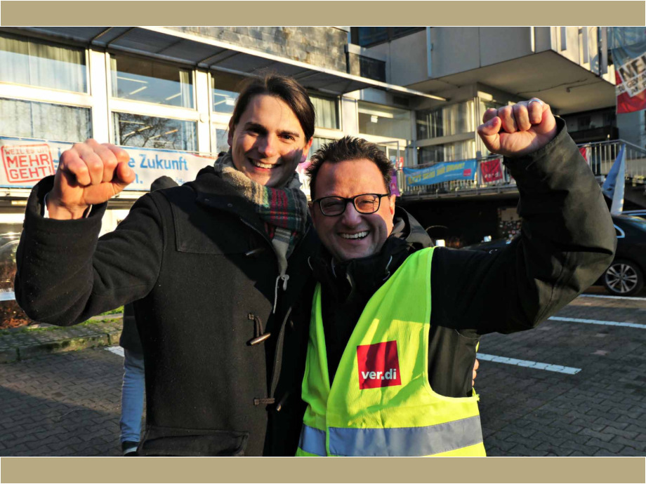 Uni Frankfurt: Gut gelaunt und fest entschlossen!