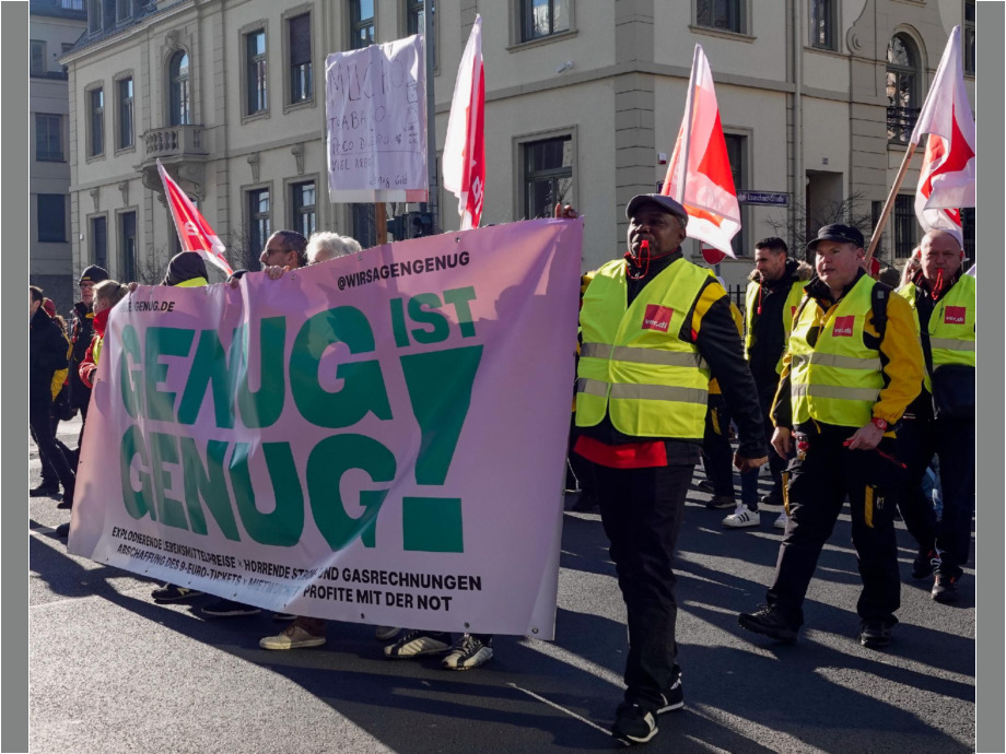 Demozug durch die Innenstadt