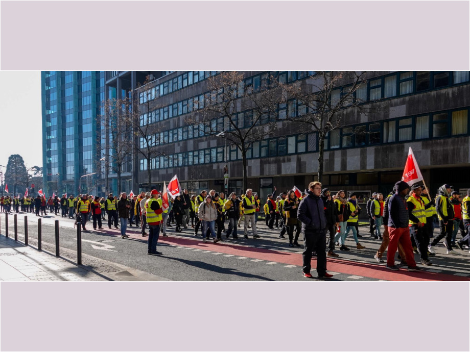 Demozug durch die Innenstadt