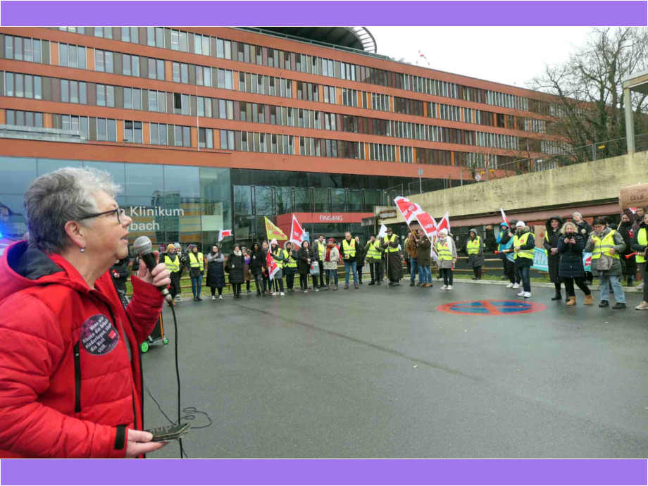 Kundgebung am Klinikum