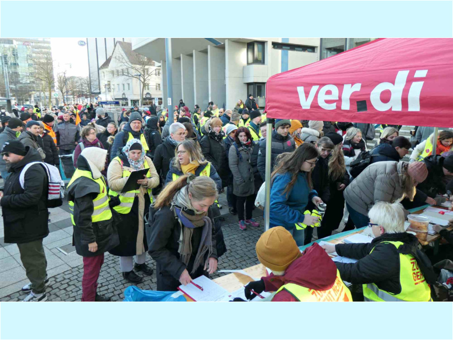 Streikerfassung in Offenbach