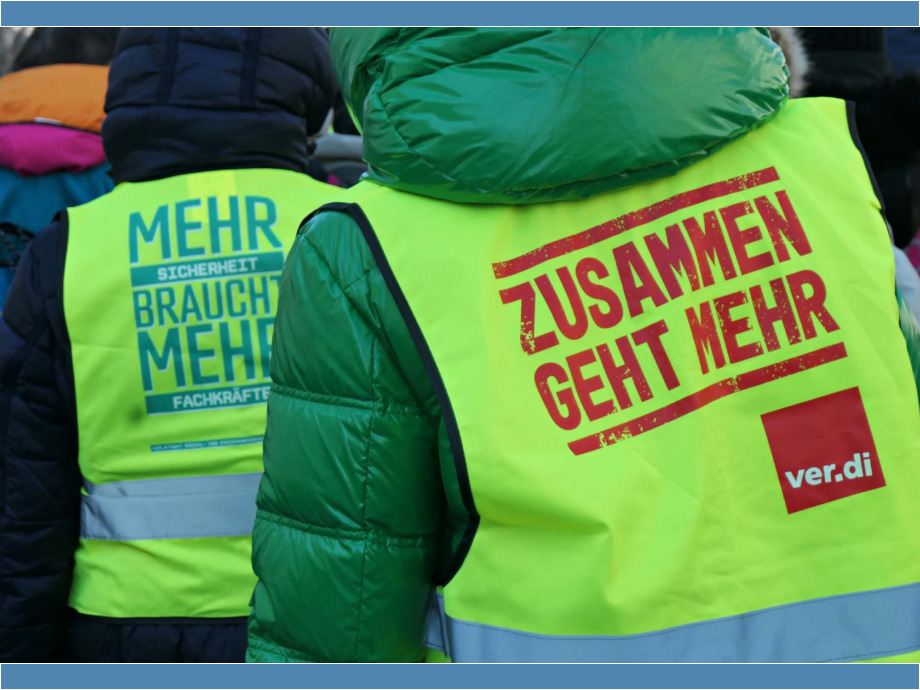 Verdi fordert 10,5 Prozent mehr Einkommen, mindestens aber 500 Euro mehr im Monat