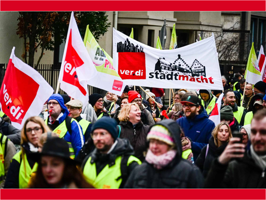 Streiflichter vom Warnstreik für die Tarifforderungen im Öffentlichen Dienst, hier in Frankfurt am Main Streiflichter vom Warnstreik für die Tarifforderungen im Öffentlichen Dienst, hier in Frankfurt am Main