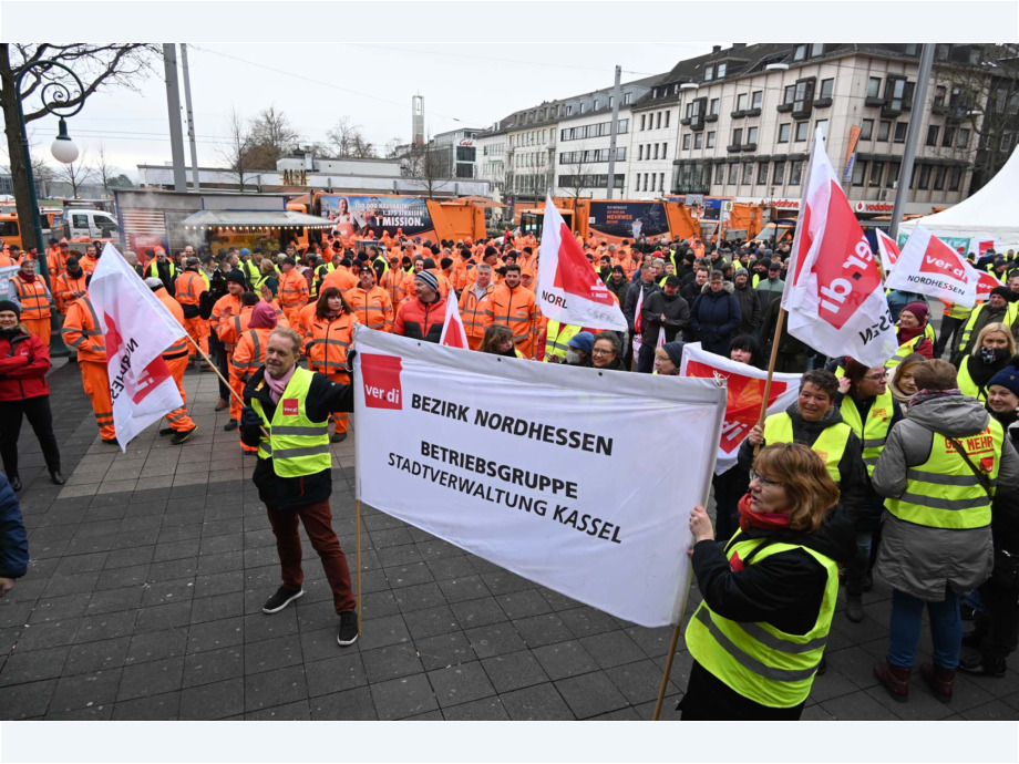 Warnstreik am 15. Februar 2023 in Kassel