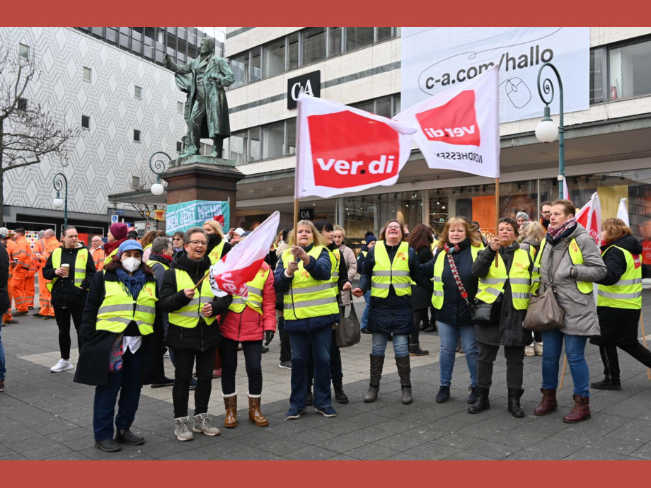 Warnstreik am 15. Februar 2023 in Kassel