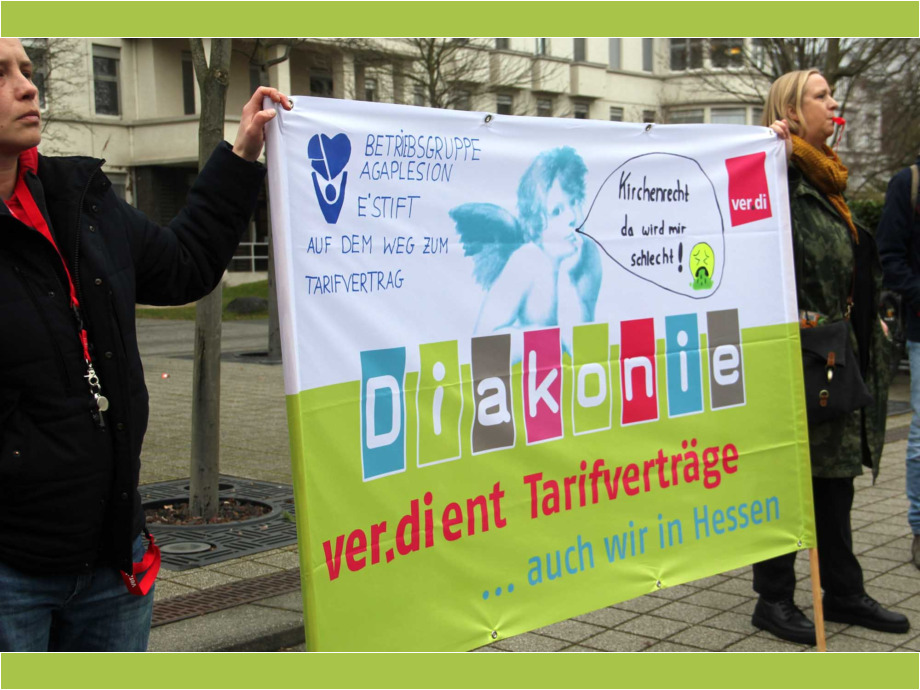 Darmstädter Beschäftigte unterstützen mit einem Warnstreik die Tarifkommission