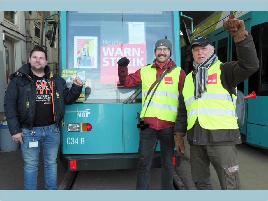 Der ver.di-Warnstreik im ÖPNV ist eine Antwort der Beschäftigten auf den bisherigen Verlauf der Tarifverhandlungen im öffentlichen Dienst. Der ver.di-Warnstreik im ÖPNV ist eine Antwort der Beschäftigten auf den bisherigen Verlauf der Tarifverhandlungen im öffentlichen Dienst