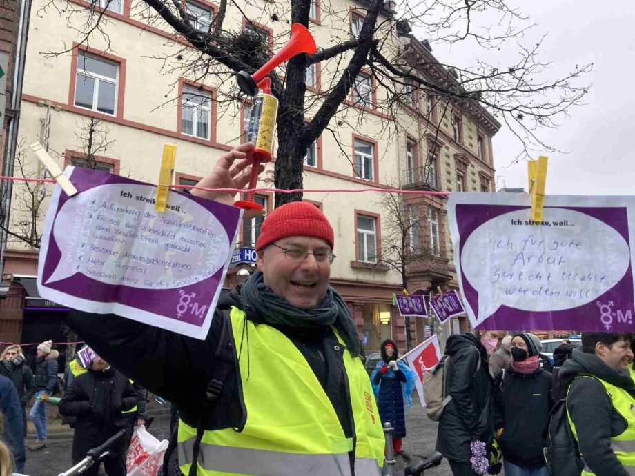 Streikkundgebung an der Kitazentrale