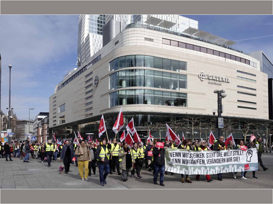 Warnstreik der Beschäftigten der Stadt Frankfurt