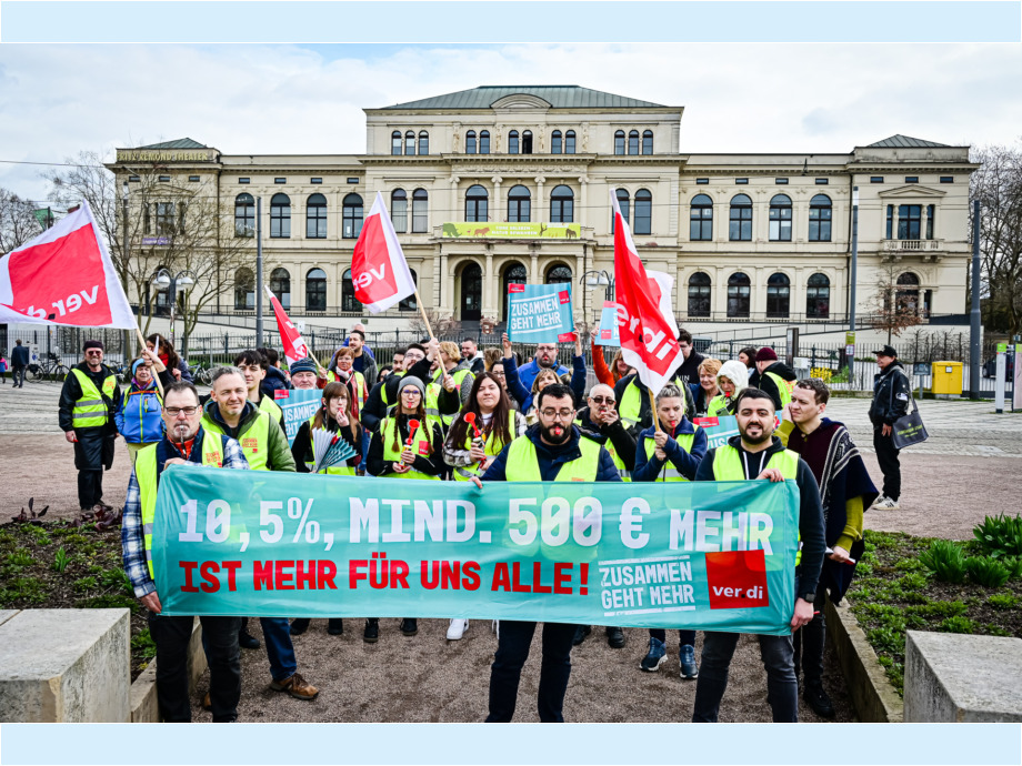 Demozug durch die Stadt