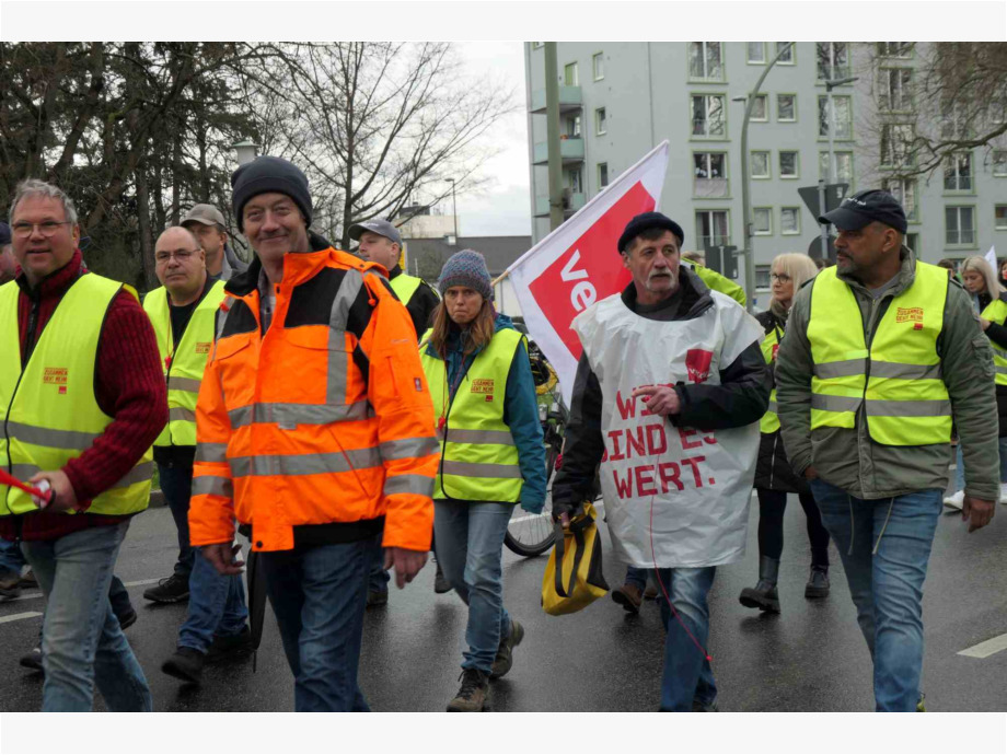Demozug durch die Stadt