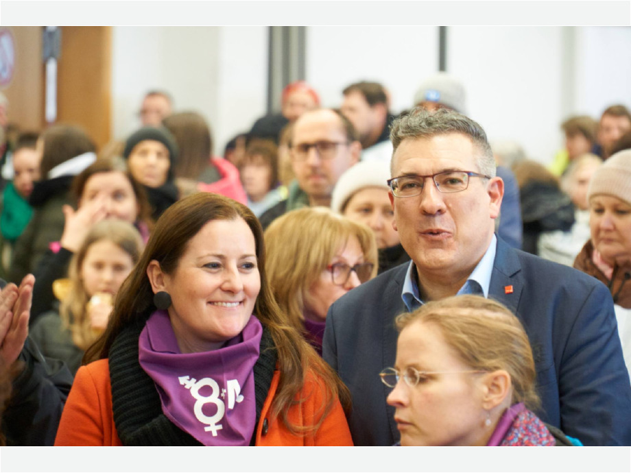 Janine Wissler, Die Linke und Alex Klein, verdi Frankfurt