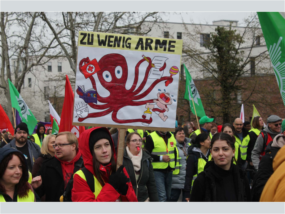 Bei so wenig Personal brauchen Erzieherinnen mehr Arme, als ein Tintenfisch hat