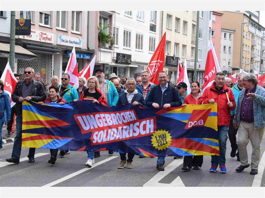 Demozug durch die Stadt
