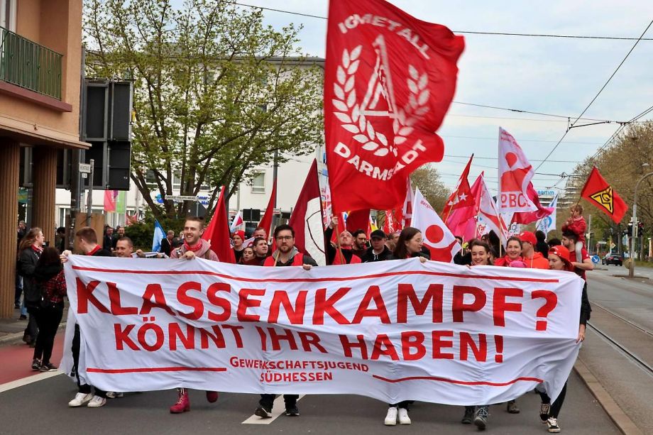 Kämpferisch: Gewerkschaftsjugend