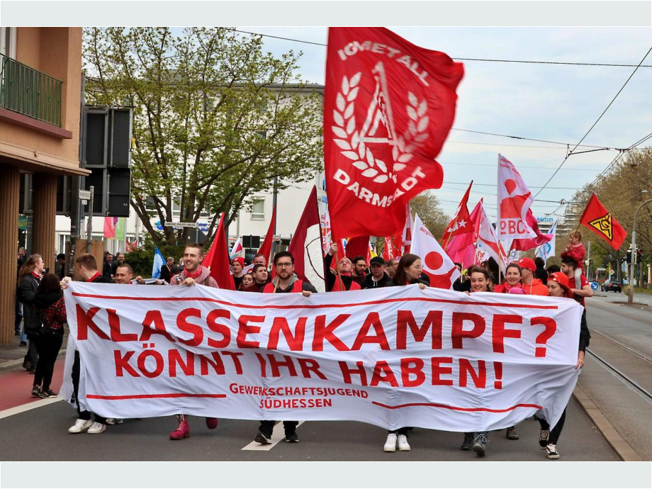 Kämpferisch: Gewerkschaftsjugend
