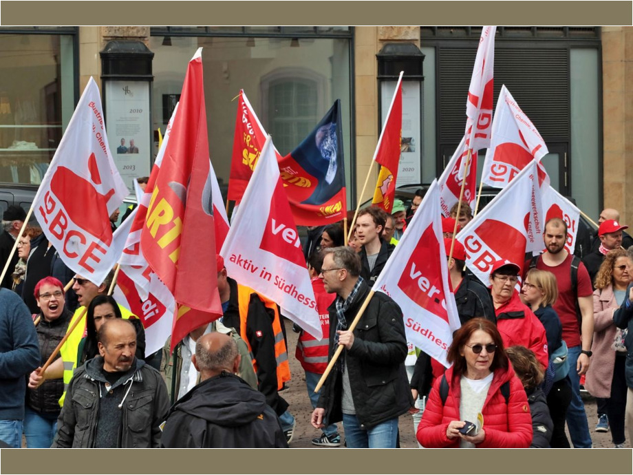 Demozug durch die Stadt