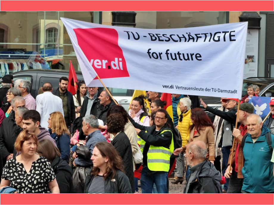 Demozug durch die Stadt
