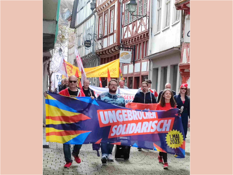 Demozug durch die Stadt