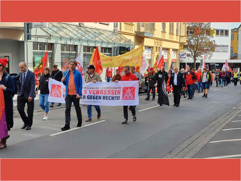 Demozug durch die Stadt