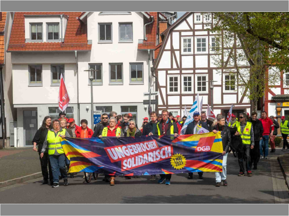 Demozug durch die Stadt