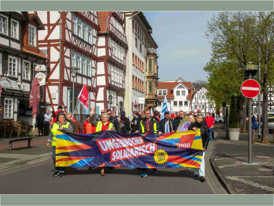 Demozug durch die Stadt