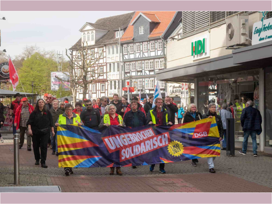Demozug durch die Stadt