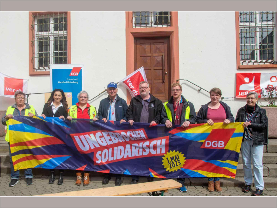 1. Mai Feier des DGB in Bad Hersfeld zum Tag der Arbeit