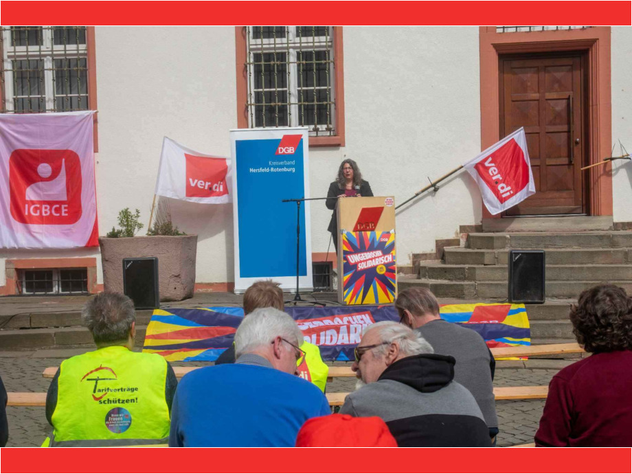 1. Mai Feier des DGB in Bad Hersfeld zum Tag der Arbeit