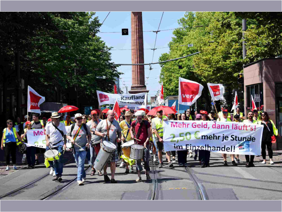 Demozug durch die Stadt