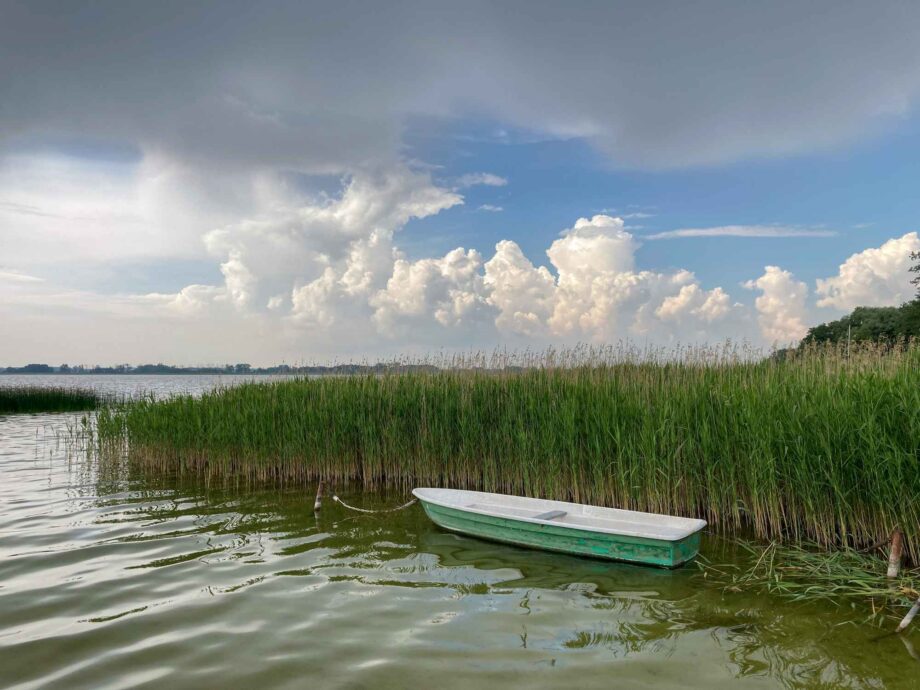 Grünes Boot am Unterucker See