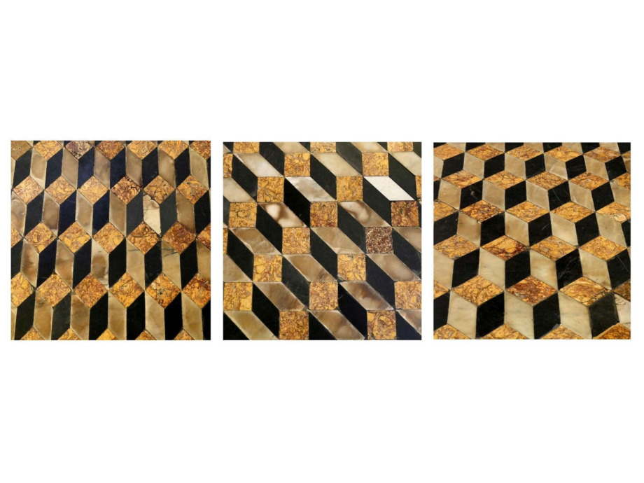Quadrate in einem Fußboden