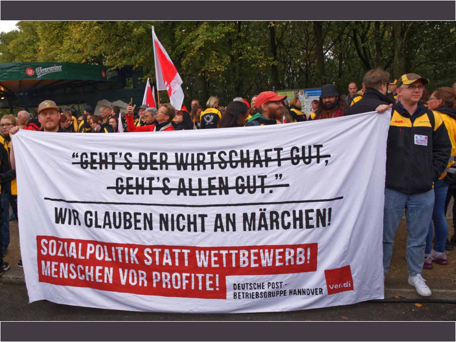 Die Postbeschäftigten glauben nicht an Märchen.