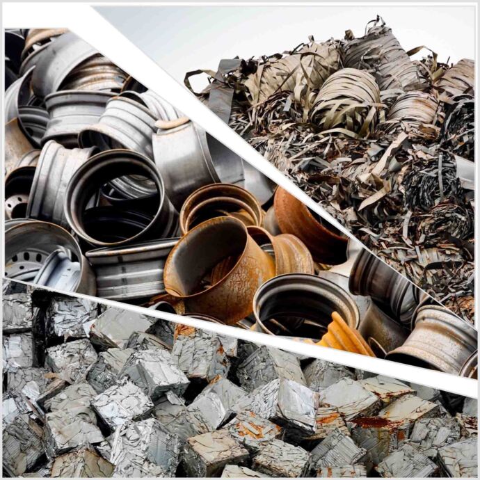 Schrott in vielen Variationen auf dem Weg in die Metallhütte Schrott in vielen Variationen auf dem Weg in die Metallhütte