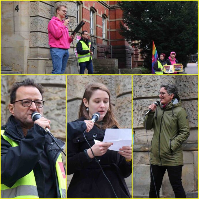 Wissenschaftliche Mitarbeiter/innen und Studentische Hilfskräfte der Uni Darmstadt am Hochschulaktionstag Wissenschaftliche Mitarbeiter/innen und Studentische Hilfskräfte der Uni Darmstadt am Hochschulaktionstag