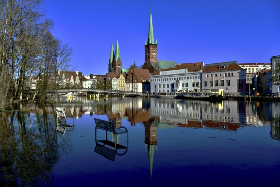 Hochwasser an der Trave