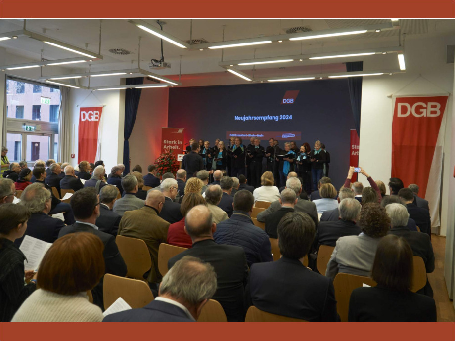 Voller Saal im Gewerkschaftshaus Voller Saal im Gewerkschaftshaus