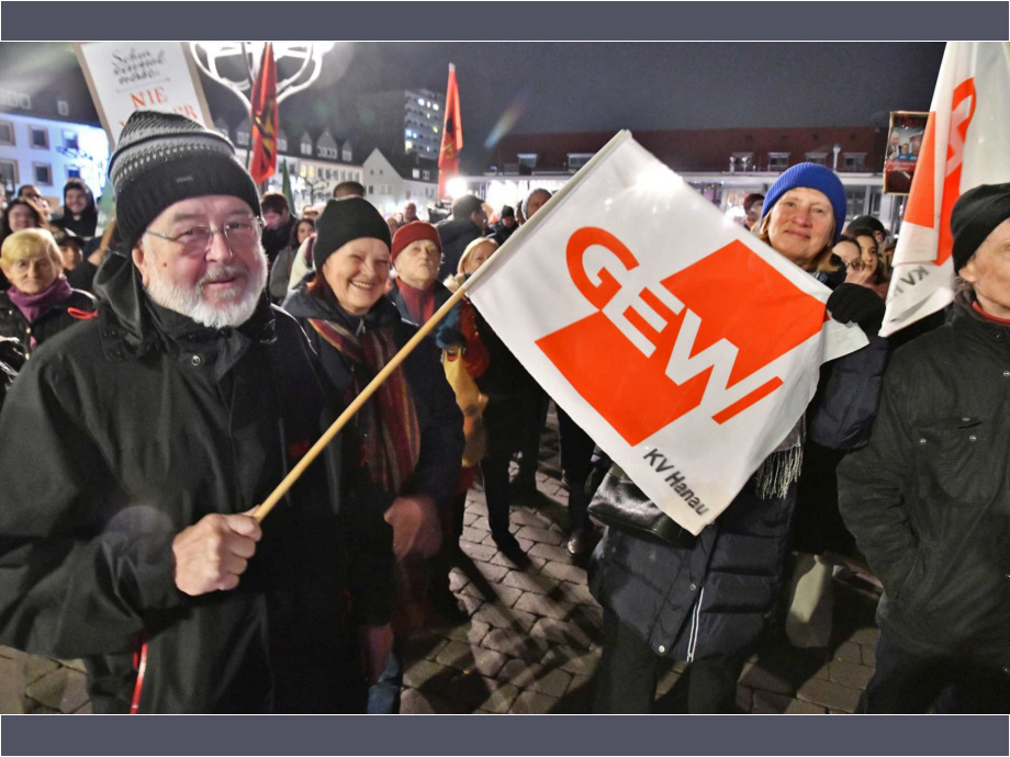 Unterstützung auch von Gewerkschaften
