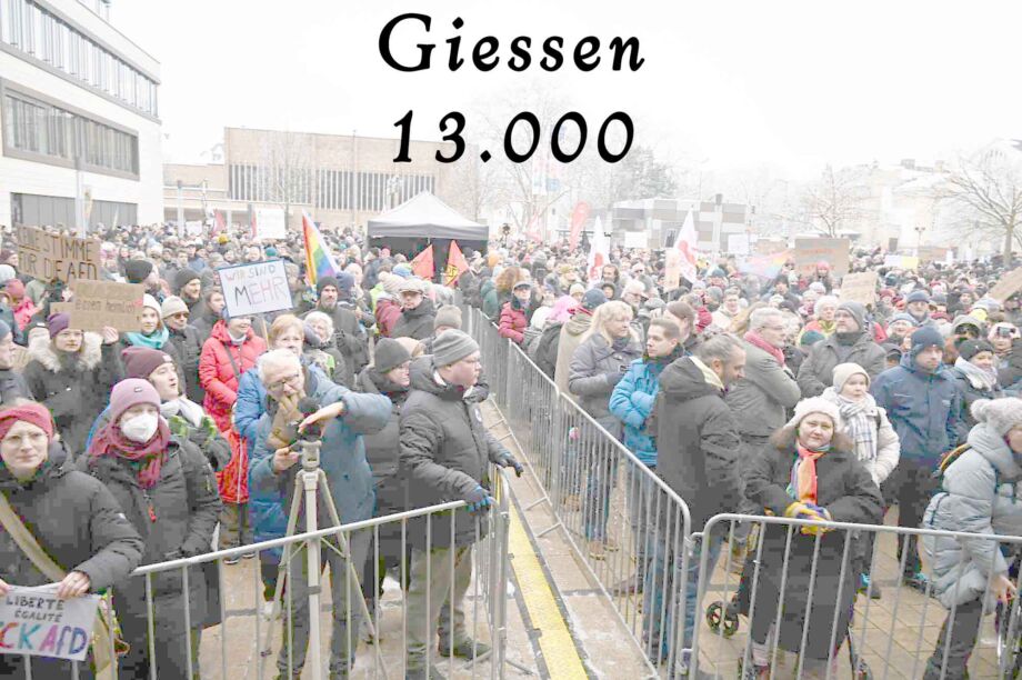 Demokratie stärken, Kundgebung, 20.01.2024, Giessen Demokratie stärken, Kundgebung, 20.01.2024, Giessen