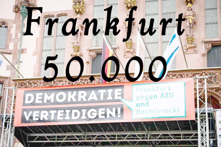 Kundgebung "Demokratie stärken" am 20.01.2024 in Frankfurt am Main Kundgebung "Demokratie stärken" am 20.01.2024 in Frankfurt am Main