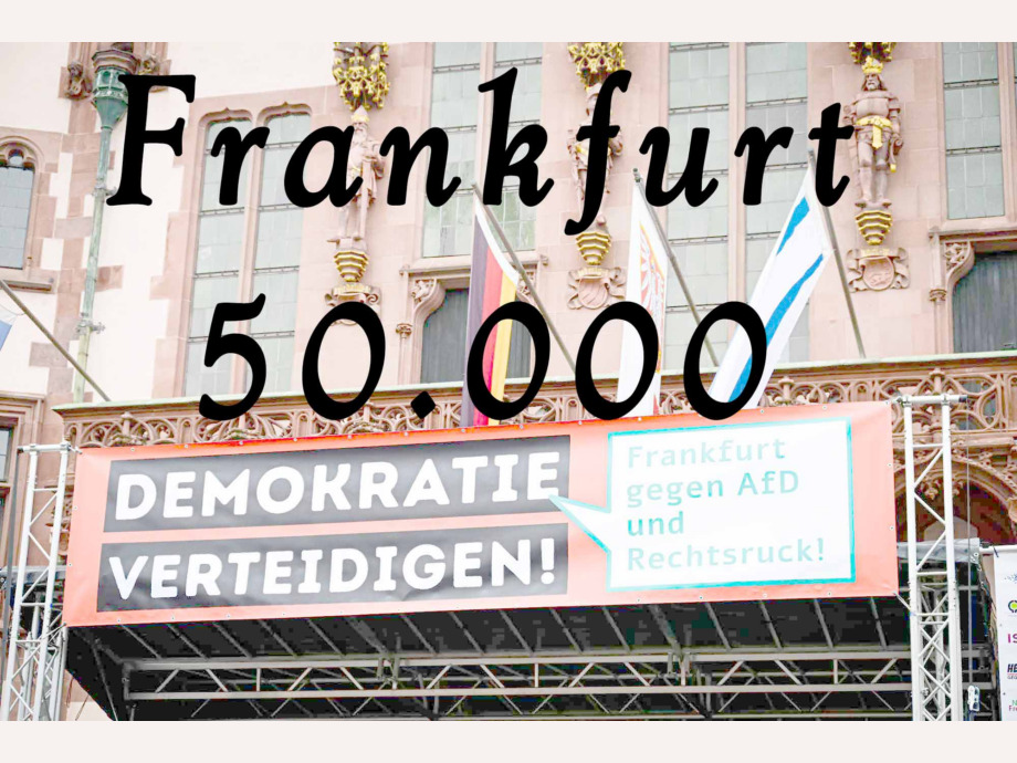 Kundgebung "Demokratie stärken" am 20.01.2024 in Frankfurt am Main