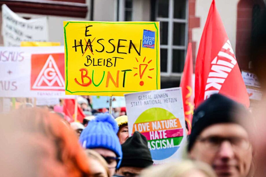 Kundgebung "Demokratie stärken" am 20.01.2024 in Frankfurt am Main Kundgebung "Demokratie stärken" am 20.01.2024 in Frankfurt am Main