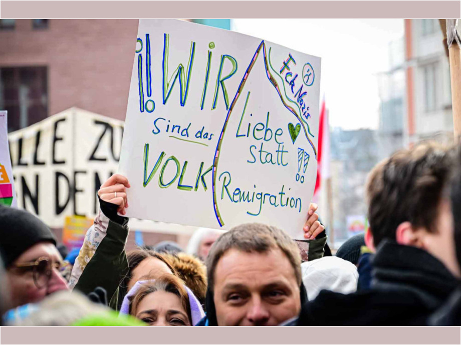Kundgebung "Demokratie stärken" am 20.01.2024 in Frankfurt am Main