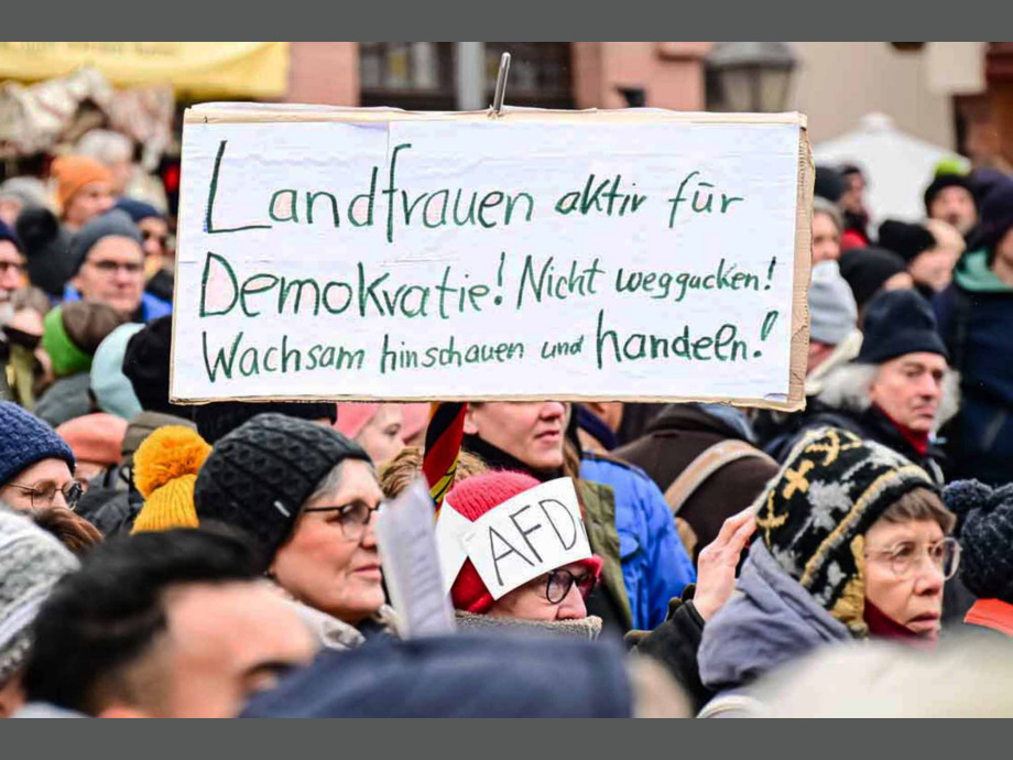 Kundgebung "Demokratie stärken" am 20.01.2024 in Frankfurt am Main