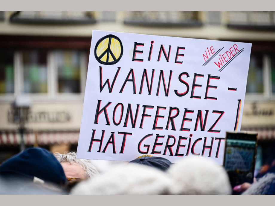Kundgebung "Demokratie stärken" am 20.01.2024 in Frankfurt am Main