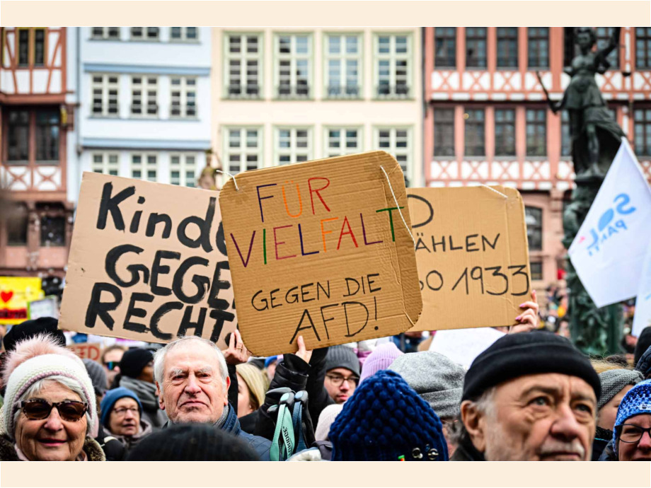 Kundgebung "Demokratie stärken" am 20.01.2024 in Frankfurt am Main