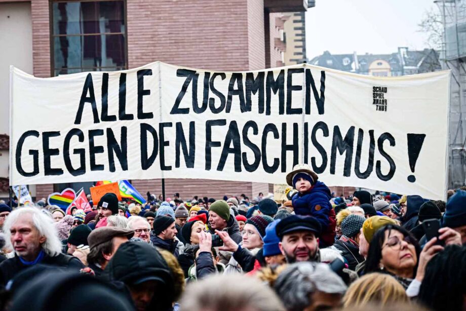 Kundgebung "Demokratie stärken" am 20.01.2024 in Frankfurt am Main Kundgebung "Demokratie stärken" am 20.01.2024 in Frankfurt am Main